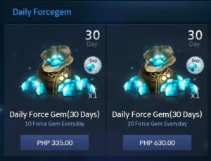 Cabal M Item Mall Update 01 Daily Force Gem
