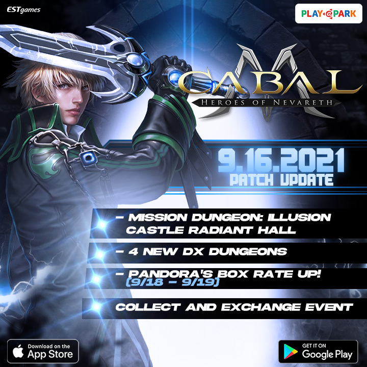 Cabal Mobile Dungeons Patch 9.16.2021 Patch Notes